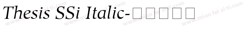 Thesis SSi Italic字体转换